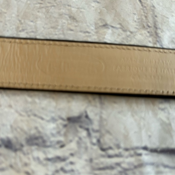 TALBOTS MADE IN ITALY WOMENS HERRINGBONE TWEED LIKE LEATHER BELT SIZE MEDUIM - Picture 5 of 11